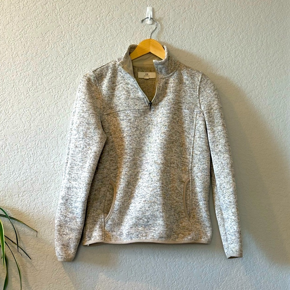 Thread + Supply Gray Quarter Zip Pullover 
Size S